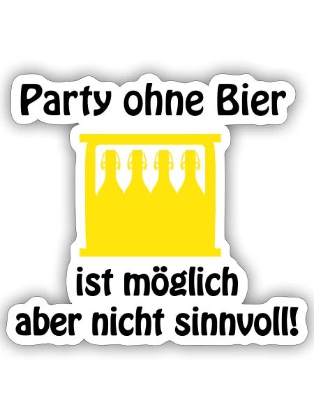 Gelbe Bierflaschen Silhouetten Rack - Sticker Größe S (10 x 10 cm) - Mattweiß - Vorne