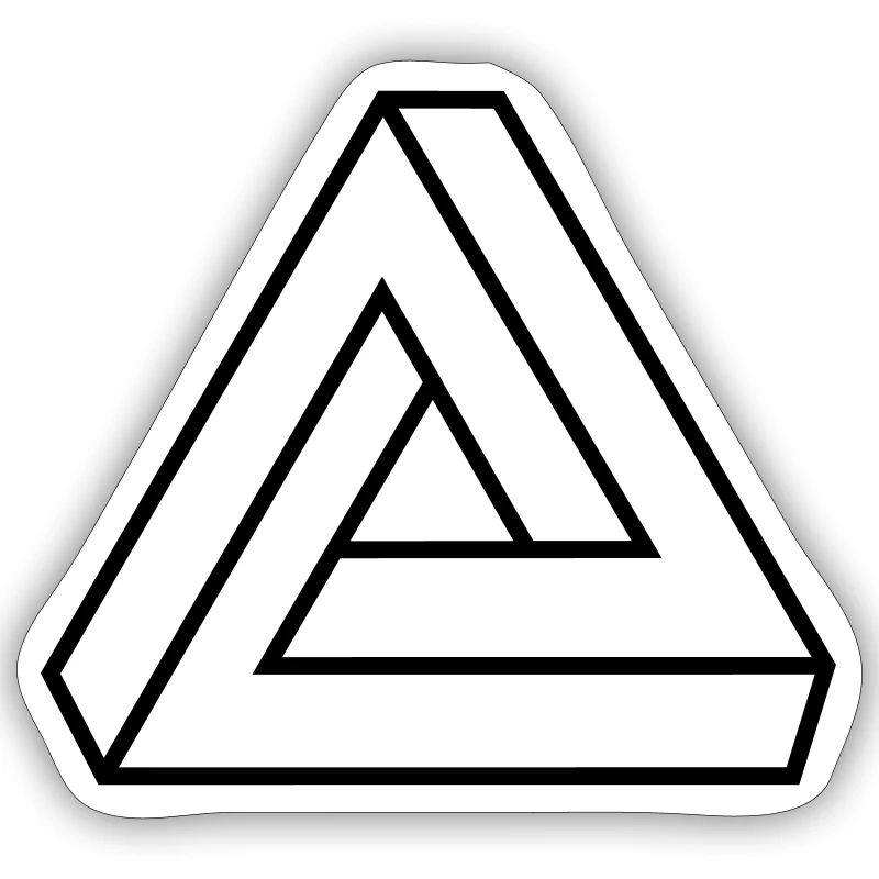 Optical Illusion, Impossible Triangle, mathematics