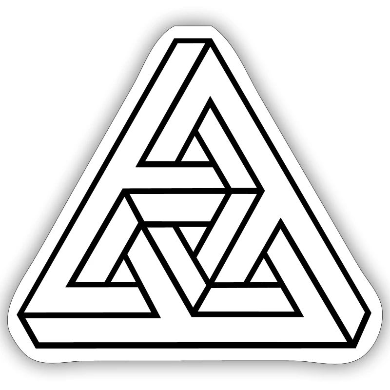 Optical Illusion, Impossible Triangle, mathematics