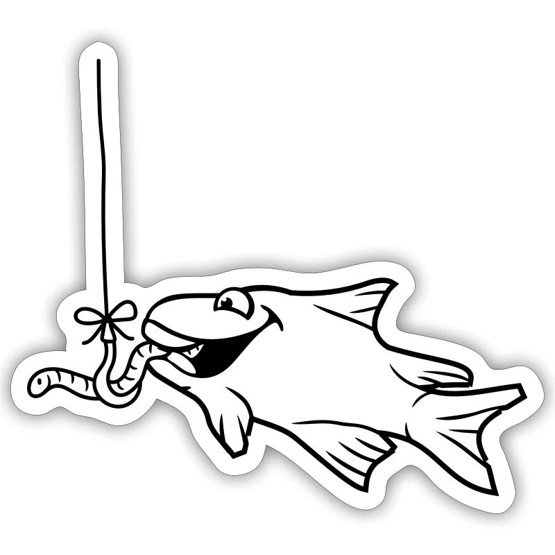 eat eat hunger worm hook fishhook string