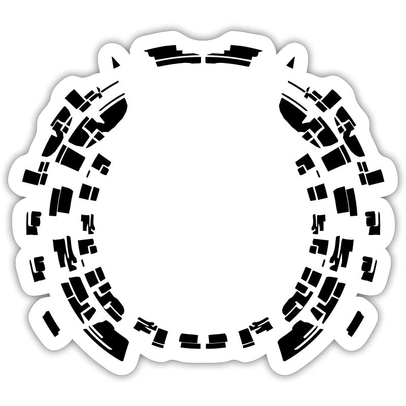 Circle border pattern round frame