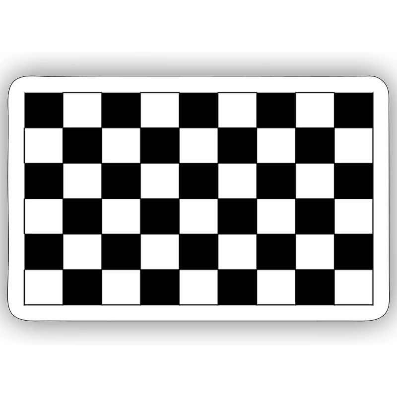 Checkered flag chess pattern black white gift