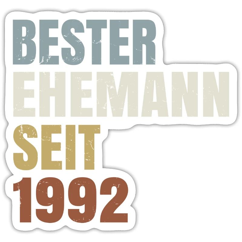 Retro Bester Ehemann seit 1992 Perlenhochzeit