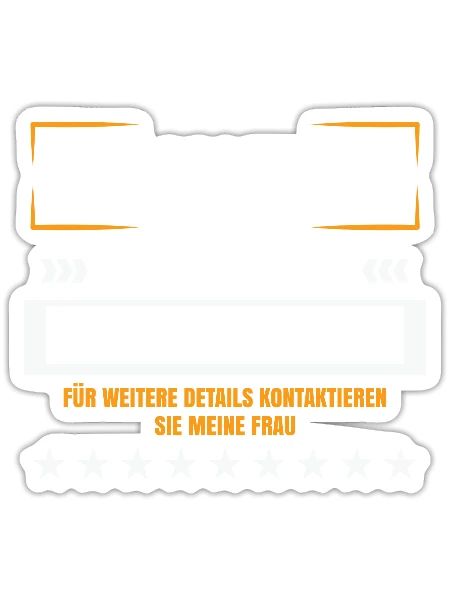 Pension lustige Sprüche Pensionist Rentner Humor - Sticker Größe S (10 x 10 cm) - Mattweiß - Vorne
