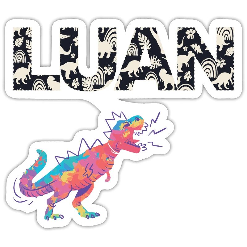 LUAN - Beautiful boy name with cute dinosaurs