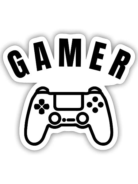Collection Gamer - Profession - Sticker taille S (10 x 10 cm) - blanc mat - Devant
