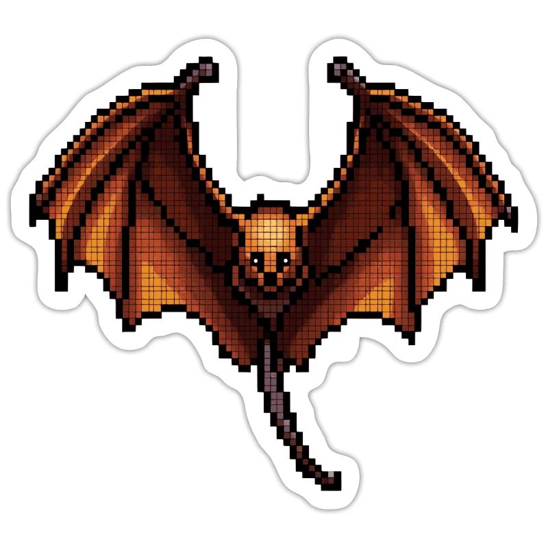 Flying fox dans des graphismes de pixels minimalistes