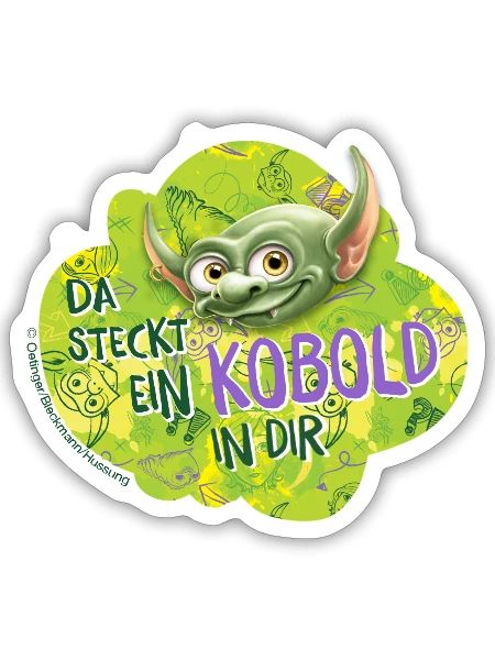 KoboldKroniken Rumpel There's A Goblin In You - Sticker size S (10 x 10 cm) - white matte - Front