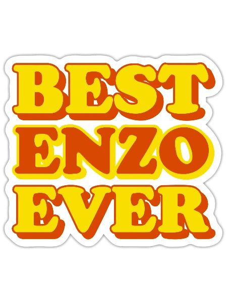 Enzo First Name Funny Gift - Sticker size S (10 x 10 cm) - white matte - Front