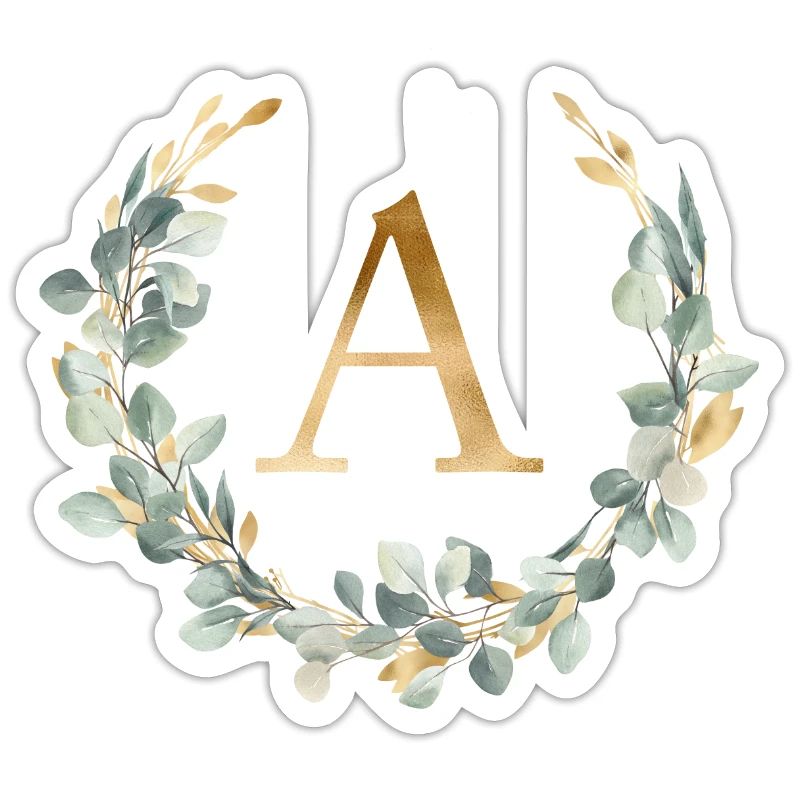 A Monogram Eucalyptus Wreath