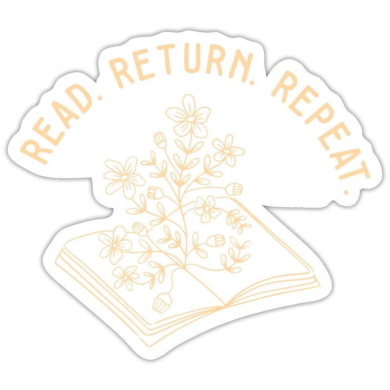 Librarian Read Return Repeat Library Worker Book