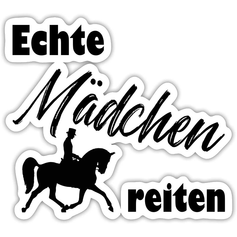 Echte Mädchen reiten