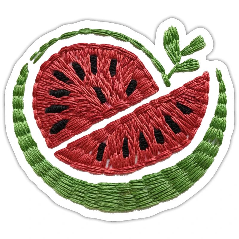 Pastèque brodée