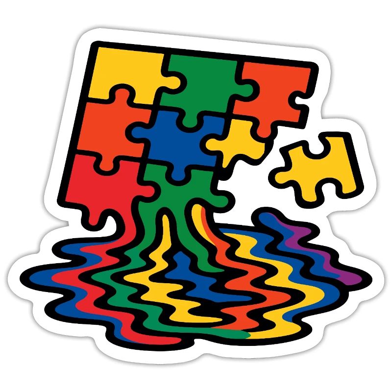Rainbow Puzzle Tree Splash