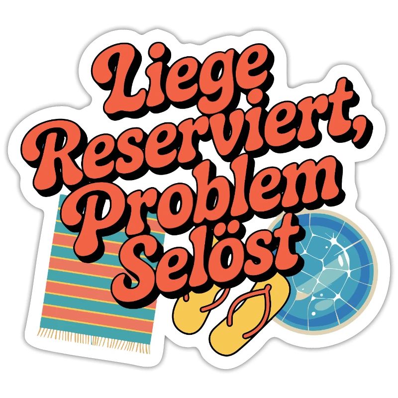 Lounger Reserved Problem solves funny beach