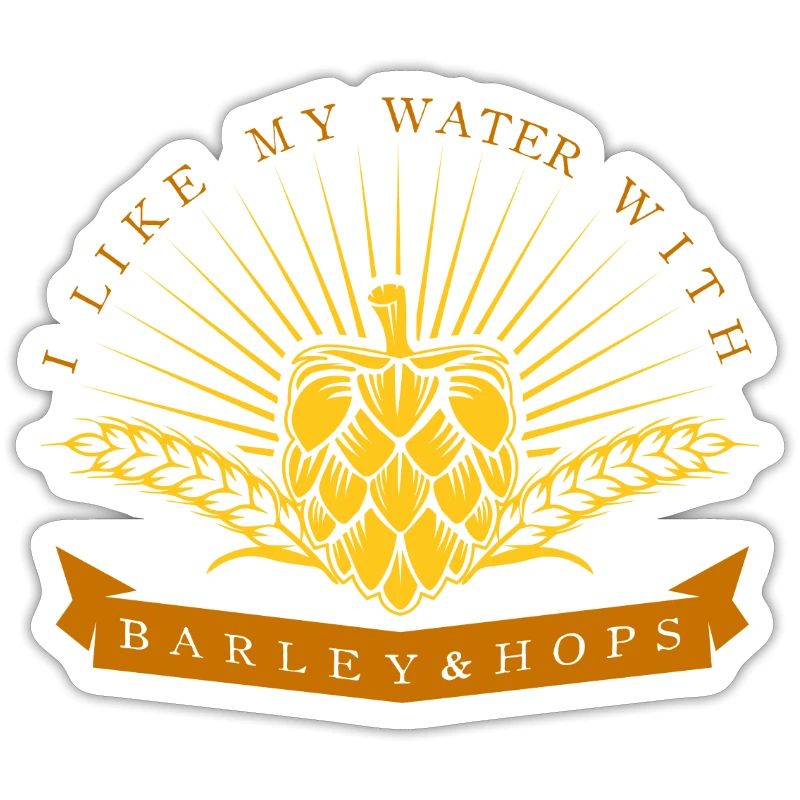 J'aime mon eau à l'orge et de houblon de bière alcool