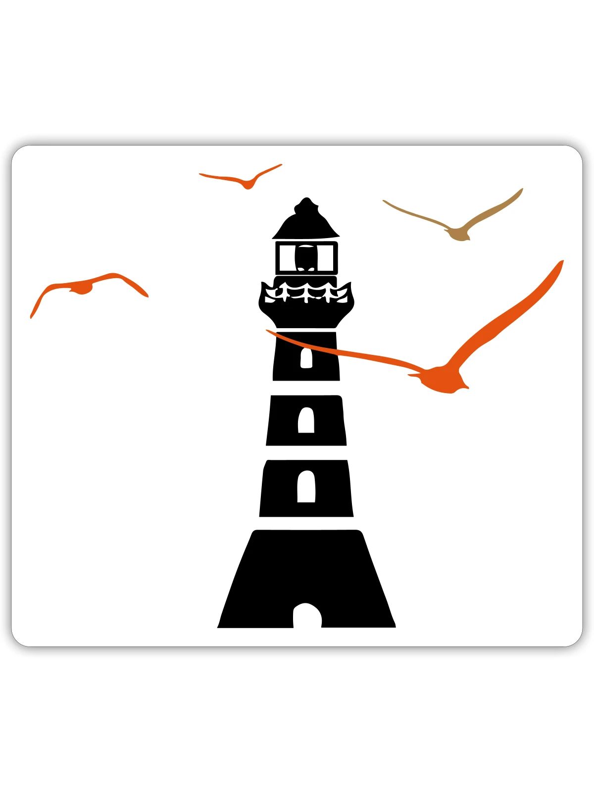 Leuchtturm | Seefahrt | Meer - Sticker Größe S (10 x 10 cm) - Mattweiß - Vorne