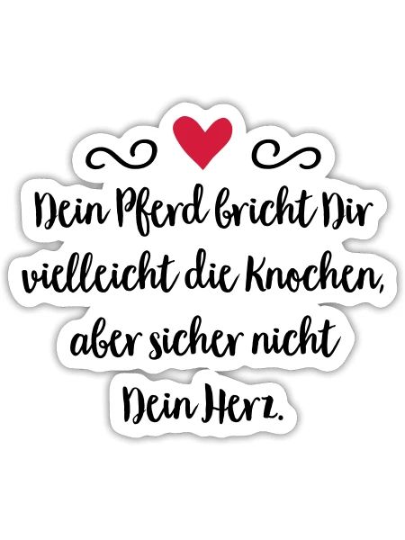Pferd - Sticker Größe S (10 x 10 cm) - Mattweiß - Vorne