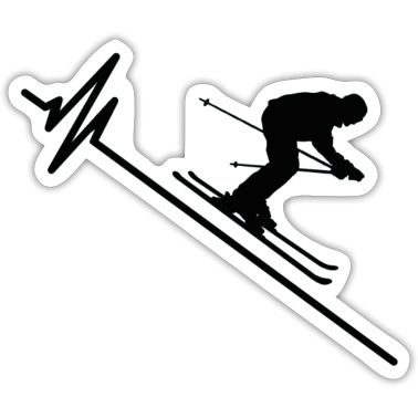 sciatore sci ekg sci sci