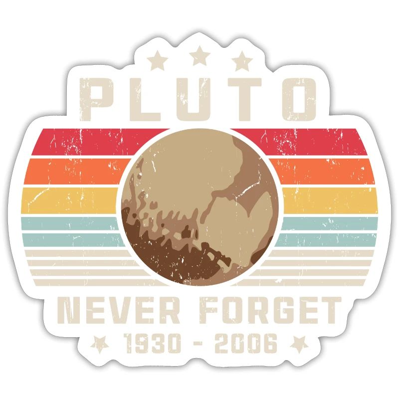 Never Forget Pluto Retro Vintage Space Science