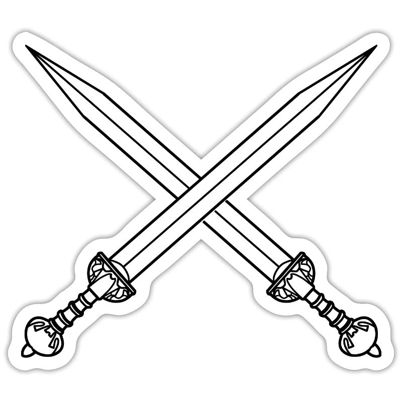 Épées croisées Dessin