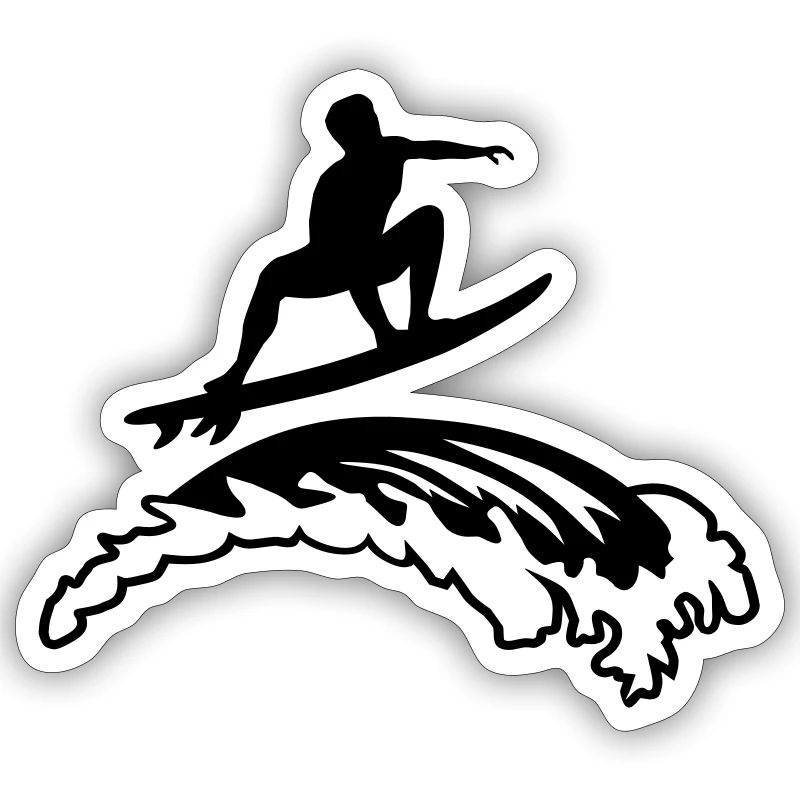 Surfers on wave