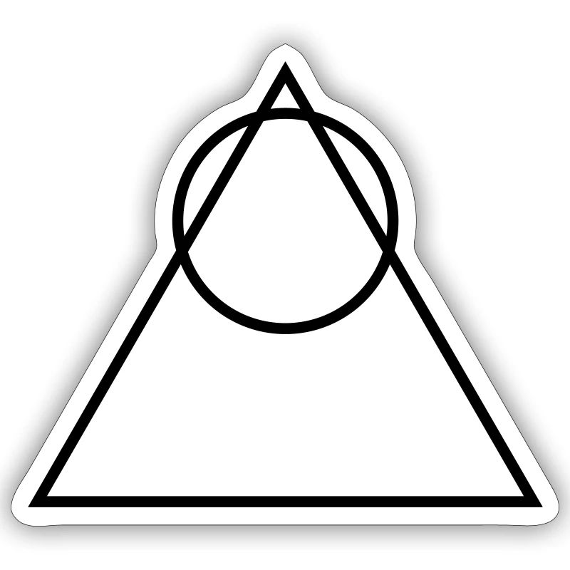 Triangle avec pyramide circulaire