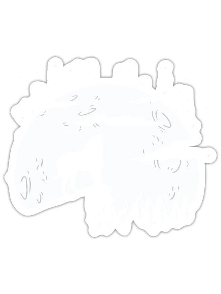 Bouvier des Flandres Chien Chien - Sticker taille S (10 x 10 cm) - blanc mat - Devant