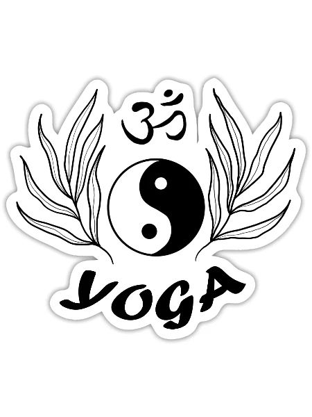JOGA - Sticker Größe S (10 x 10 cm) - Mattweiß - Vorne