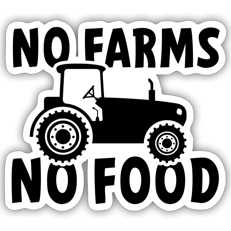 Keine Bauernhöfe, kein Essen oder Essen. Traktor