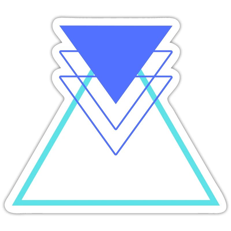Triangle Blue Light Blue Abstract Geometric