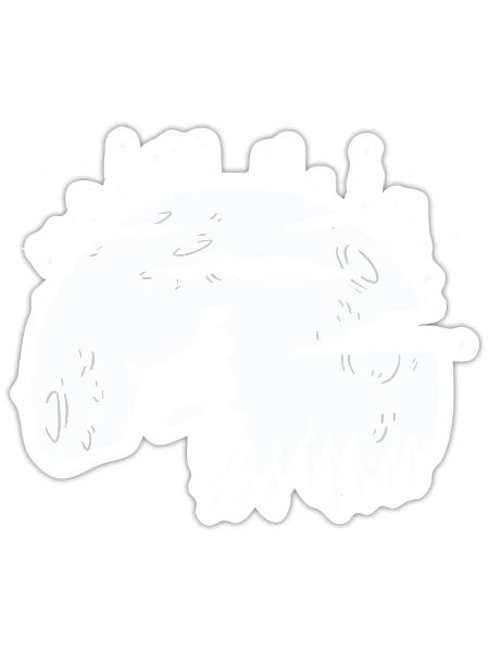 Cocker Spaniel américain - Sticker taille S (10 x 10 cm) - blanc mat - Devant