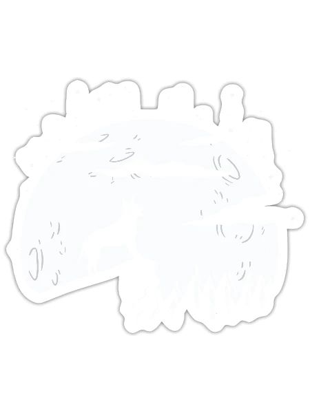 Kelpie australien - Sticker taille S (10 x 10 cm) - blanc mat - Devant