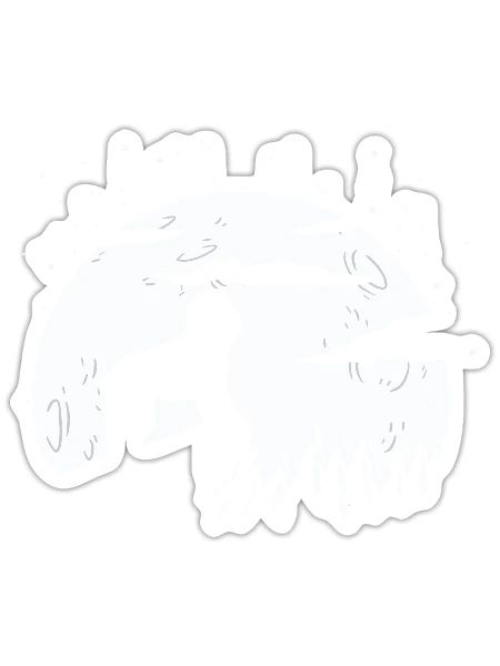 Barbet - Sticker size S (10 x 10 cm) - white matte - Front