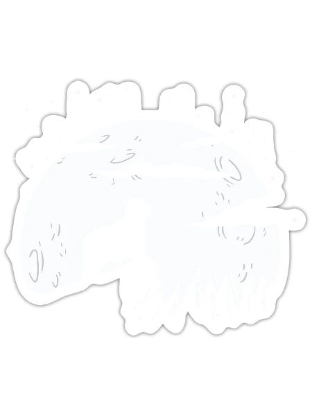 Bearded Collie - Sticker Größe S (10 x 10 cm) - Mattweiß - Vorne