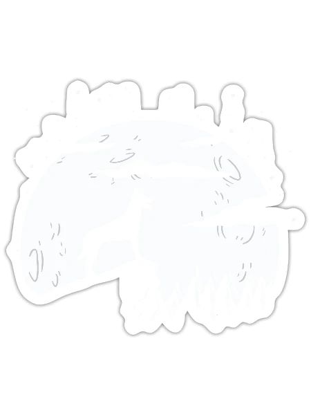 Berger Belge Malinois - Sticker taille S (10 x 10 cm) - blanc mat - Devant