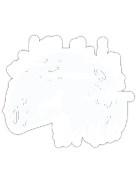 Berger de Picardie - Berger Picard - Sticker taille S (10 x 10 cm) - blanc mat - Devant