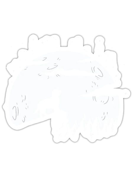 Épagneul Boykin - Sticker taille S (10 x 10 cm) - blanc mat - Devant