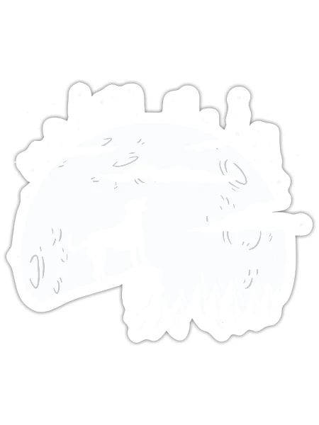 Lacy bleue - Sticker taille S (10 x 10 cm) - blanc mat - Devant