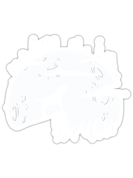 Bloodhound Hund - Sticker Größe S (10 x 10 cm) - Mattweiß - Vorne