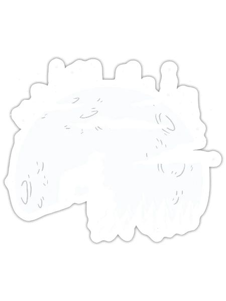 Cavalier King Charles Spaniel - Sticker taille S (10 x 10 cm) - blanc mat - Devant