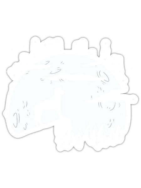 Chinook Chien - Sticker taille S (10 x 10 cm) - blanc mat - Devant