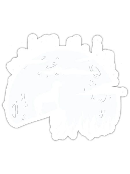 Curly Coated Retriever - Sticker Größe S (10 x 10 cm) - Mattweiß - Vorne