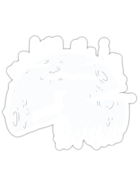 Teckel - Sticker taille S (10 x 10 cm) - blanc mat - Devant