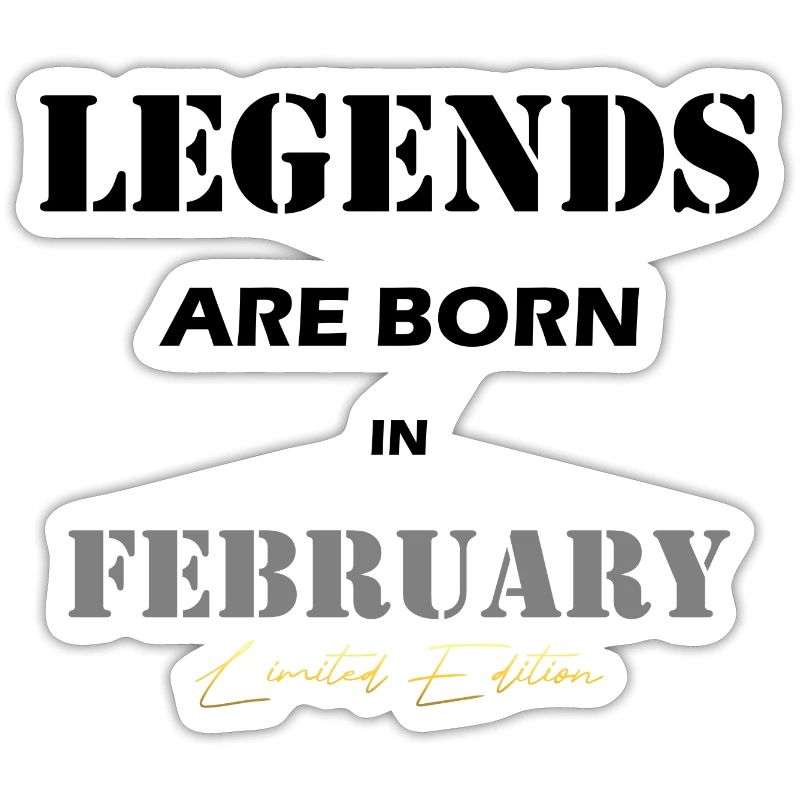 Februar Legends Geschenk black
