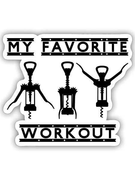 Mon entraînement préféré - fit mach mit - Sticker taille S (10 x 10 cm) - blanc mat - Devant
