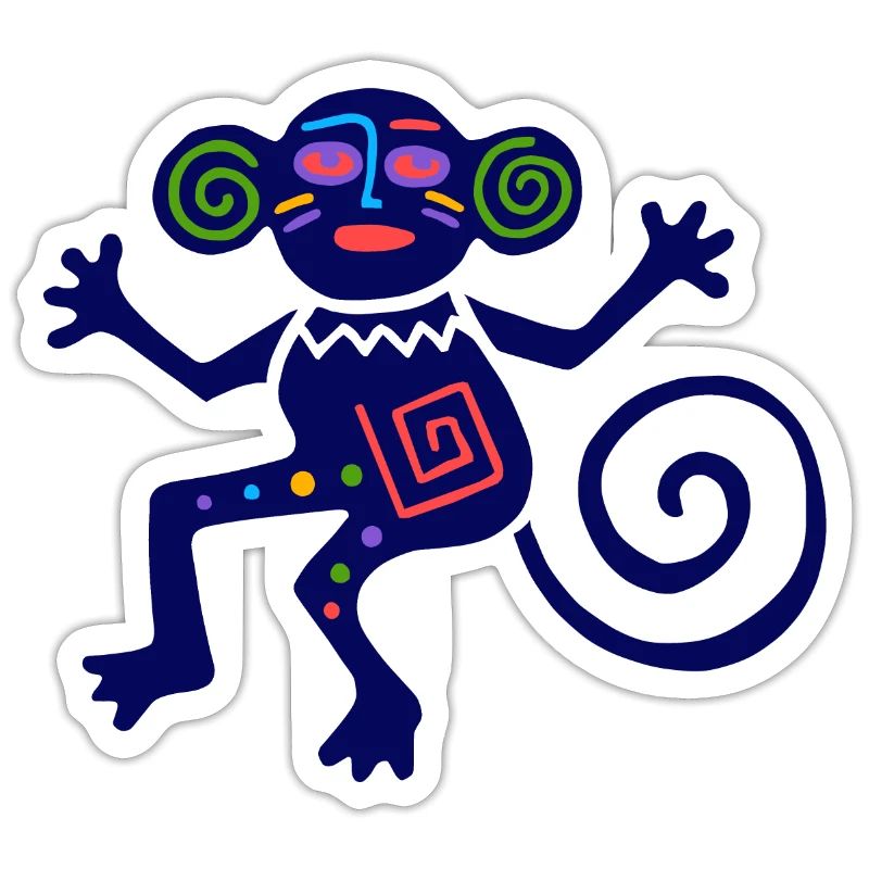 Ancient Mexican Symbol, Monkey, Monkey