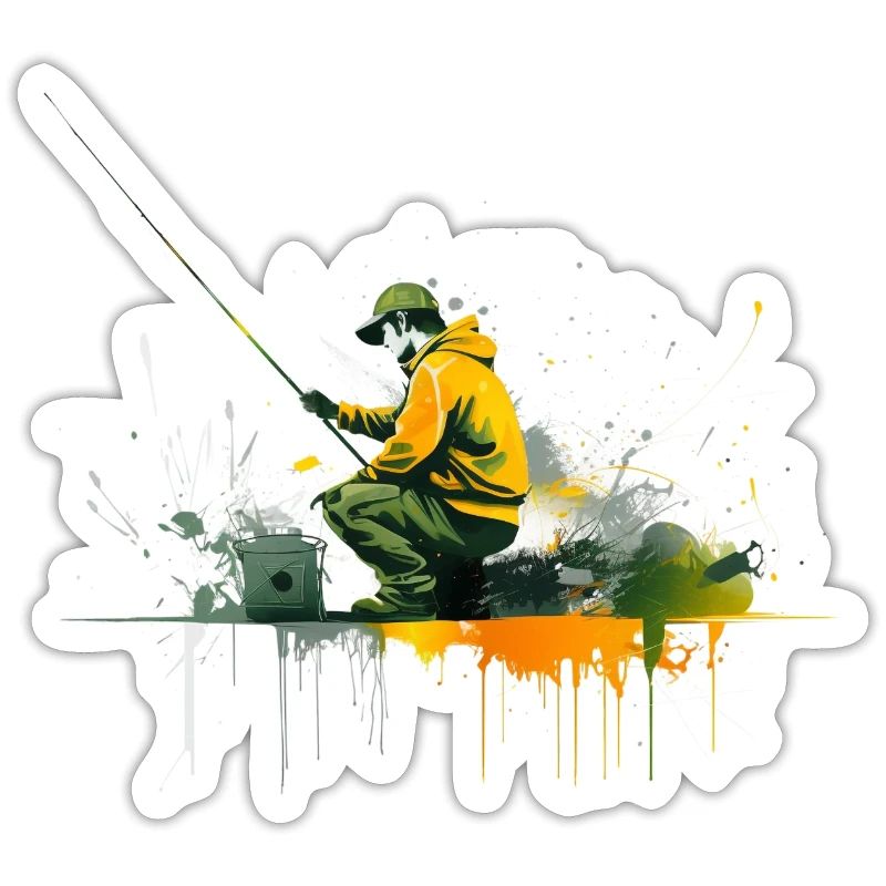 Conception de graffitis de pêcheurs