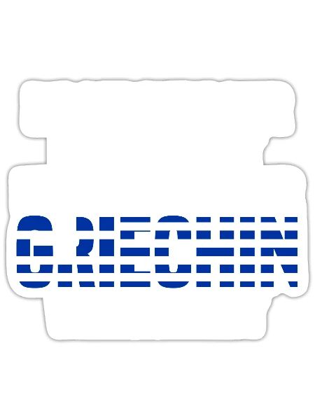 Du machst mir Keine Angst ich bin mit einer Griech - Sticker Größe S (10 x 10 cm) - Mattweiß - Vorne