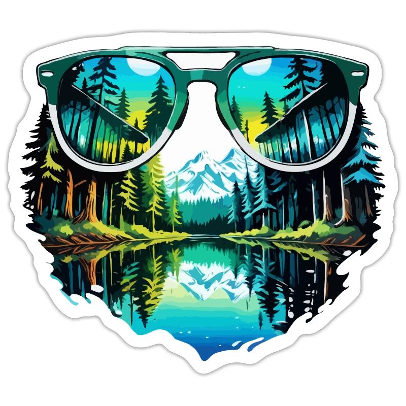 Sunglasses / Reflection / Forest / Reflection